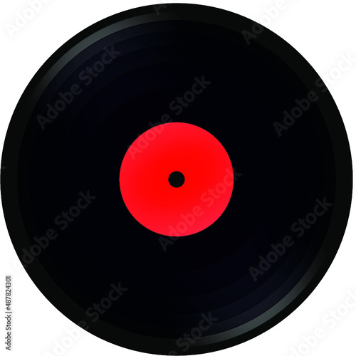 vinyl record isolated on white background