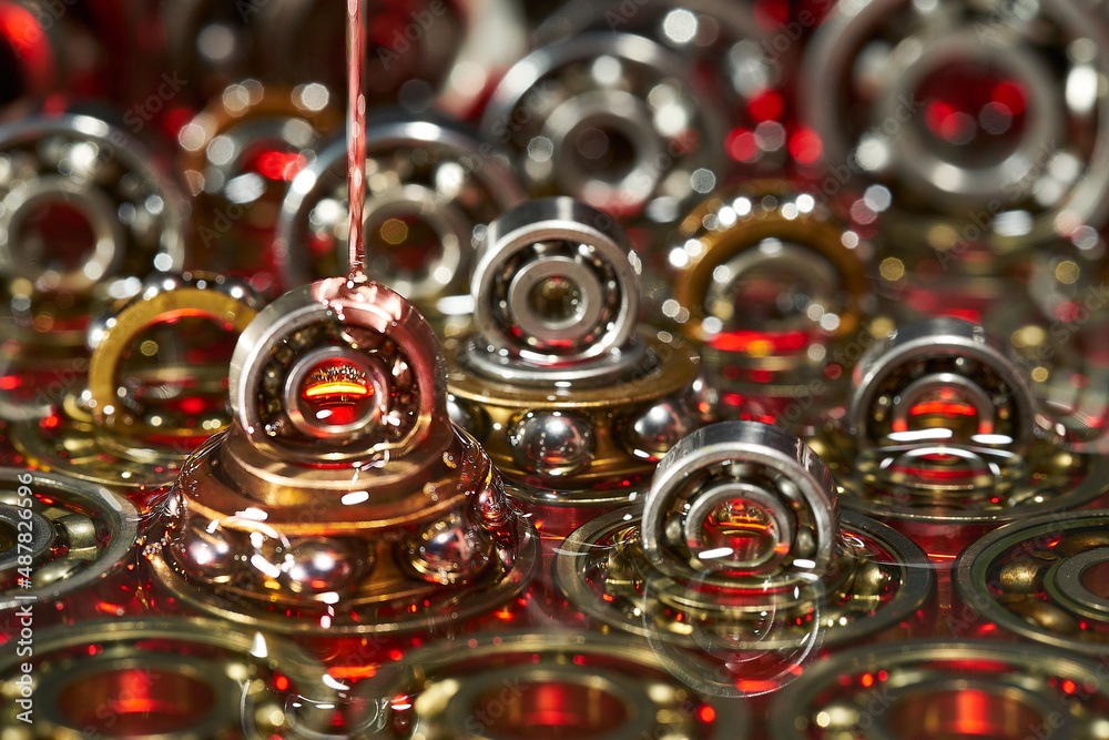 Lubricating oil. Ball bearing. Lubricating oil. Ball bearing.