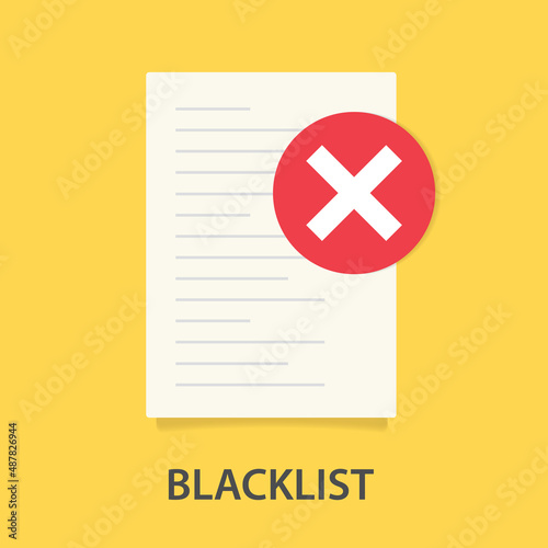 blacklist concept - vector illustration