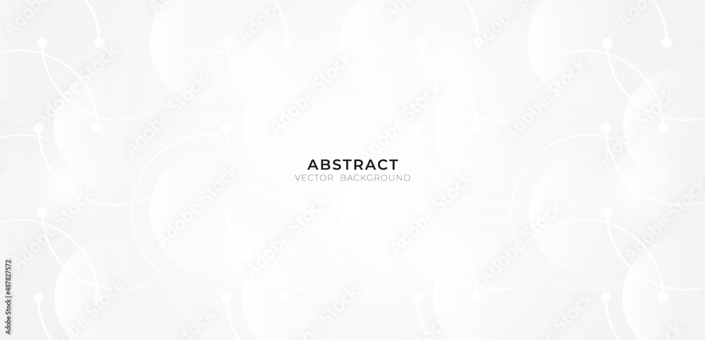 Abstract white gray circle line background. Modern simple circle texture pattern creative design. Suit for poster, advertising, cover, banner, presentation, flyer. Vector illustration