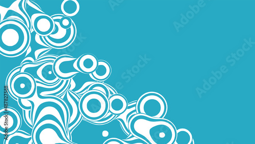 Abstract vector blue and white background. Liquid 3D metaball, with organic structure. Fluid futurisctic shapes.