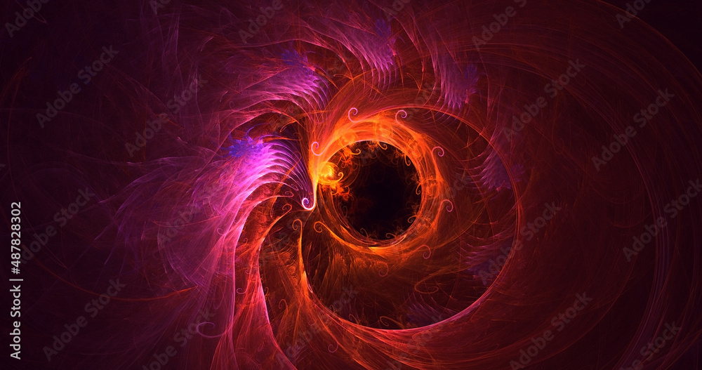 Naklejka premium 3D rendering abstract colorful fractal light background