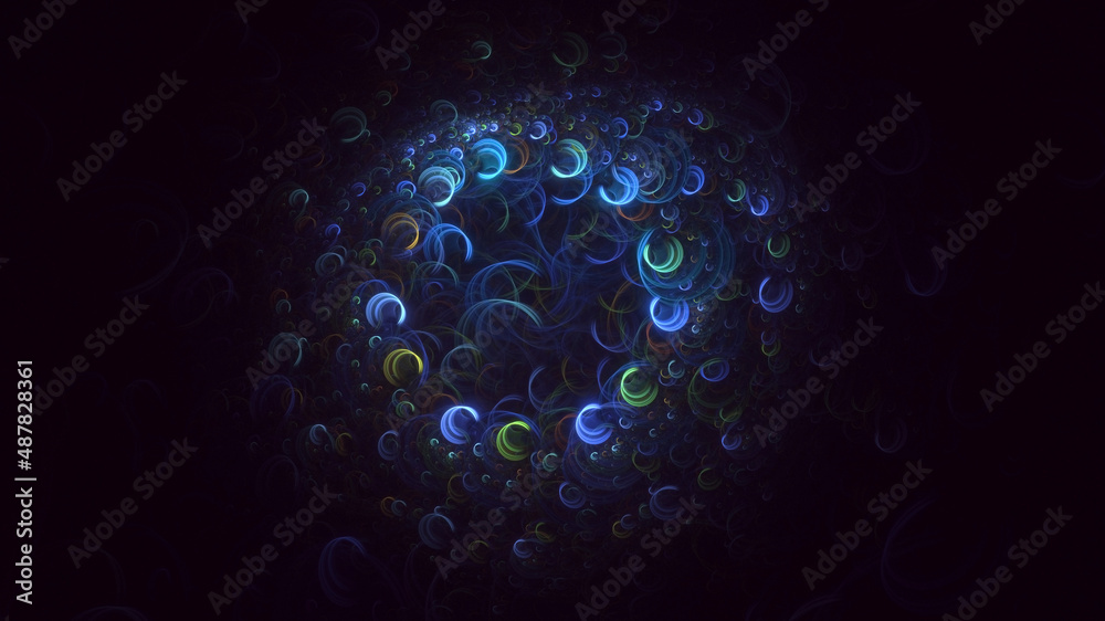 3D rendering abstract circle light background 3D rendering abstract circle light background