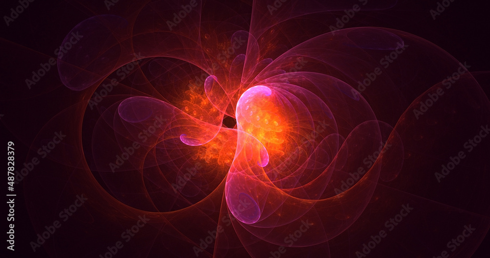 Fototapeta premium 3D rendering abstract colorful fractal light background