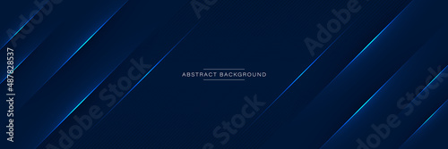 Dark blue background with abstract glowing lines graphic elements. Modern simple texture design. Futuristic technology concept. Suit for poster, cover, banner, brochure, flyer. Vector illustration
