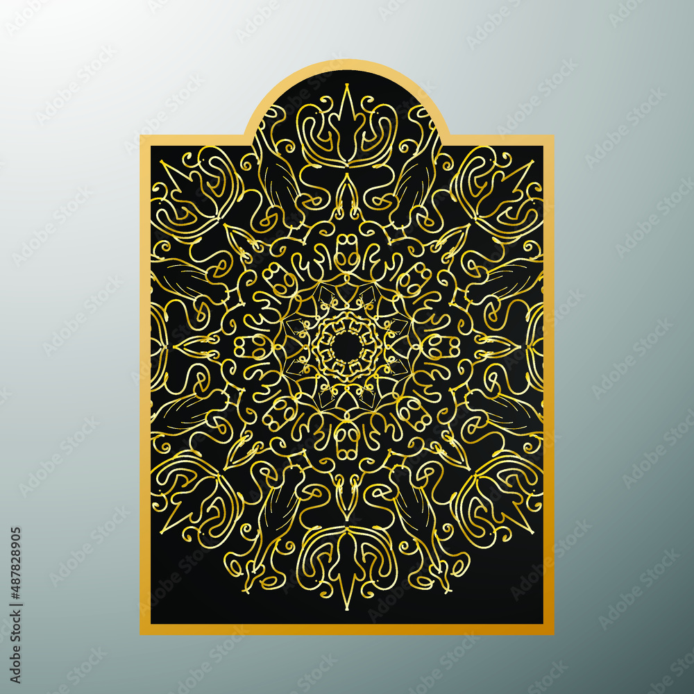 Ramadan motif frame with mandala elements Ramadan motif frame with mandala elements