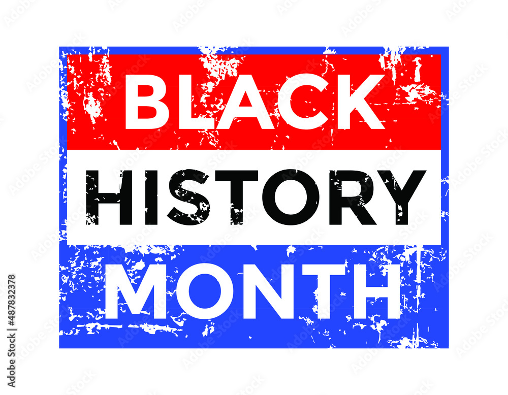 Fototapeta premium black history month sticker, vector illustration 