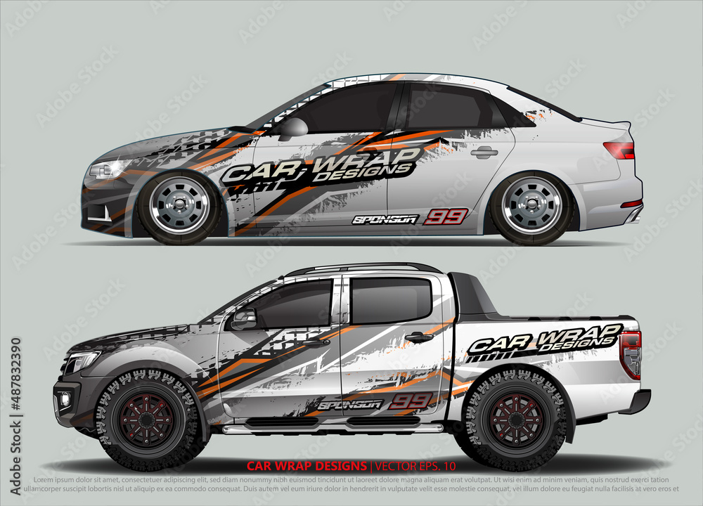 car wrap design. simple lines with abstract background vector concept for vehicle vinyl wrap and automotive decal livery car wrap design. simple lines with abstract background vector concept for vehicle vinyl wrap and automotive decal livery