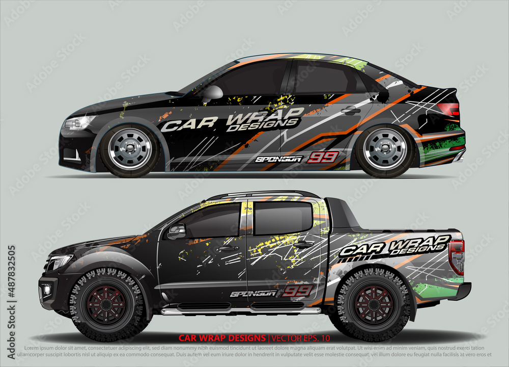 car wrap design. simple lines with abstract background vector concept for vehicle vinyl wrap and automotive decal livery car wrap design. simple lines with abstract background vector concept for vehicle vinyl wrap and automotive decal livery