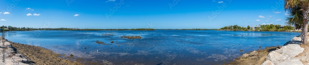 Panorama from The Ozello Trail (County Road 494) - Crystal River, Florida, USA Panorama from The Ozello Trail (County Road 494) - Crystal River, Florida, USA