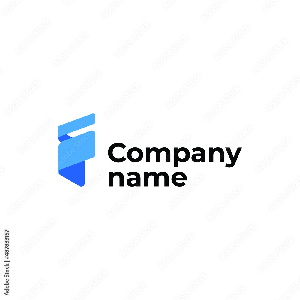 Minimalist blue wallet logo for accounting business or fintech company Minimalist blue wallet logo for accounting business or fintech company
