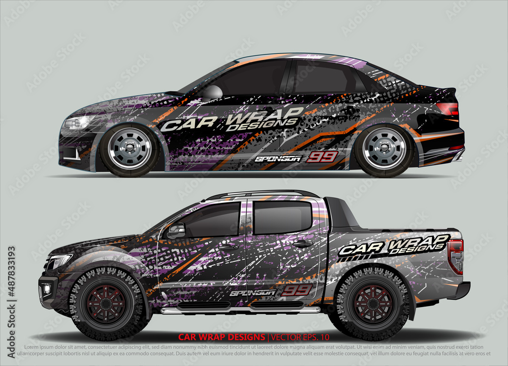 car wrap design. simple lines with abstract background vector concept for vehicle vinyl wrap and automotive decal livery car wrap design. simple lines with abstract background vector concept for vehicle vinyl wrap and automotive decal livery