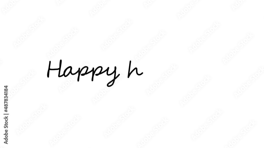 Happy holidays black text animation on white background. High quality FullHD footage