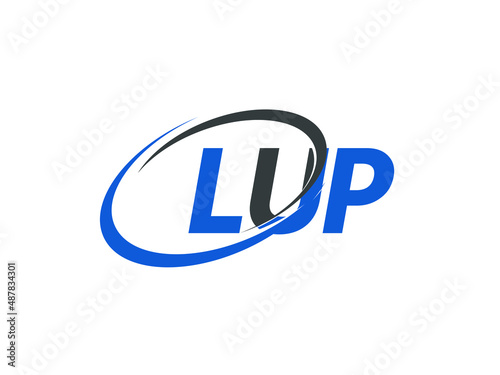 LUP letter creative modern elegant swoosh logo design