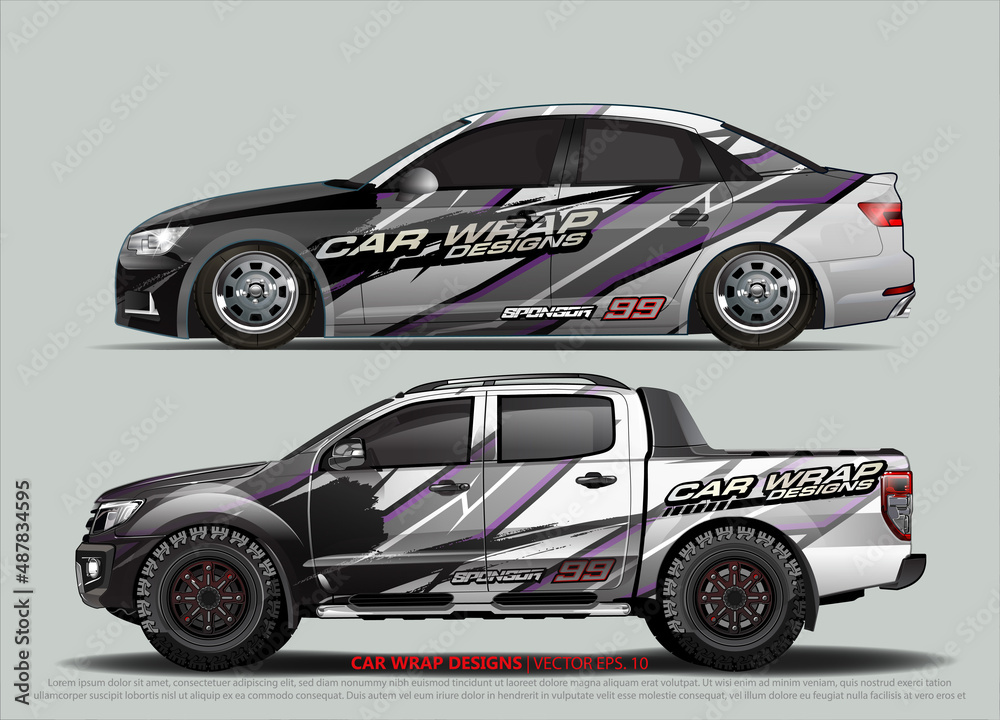 car wrap design. simple lines with abstract background vector concept for vehicle vinyl wrap and automotive decal livery car wrap design. simple lines with abstract background vector concept for vehicle vinyl wrap and automotive decal livery