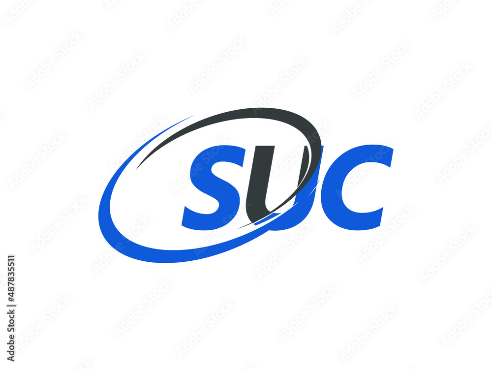 SUC letter creative modern elegant swoosh logo design SUC letter creative modern elegant swoosh logo design