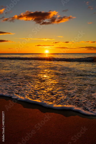 A nice and peaceful sunrise on the beach
