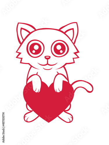 Herz Design Katze 