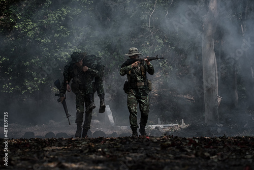  Army Commando in action. command rangers during the military operation.