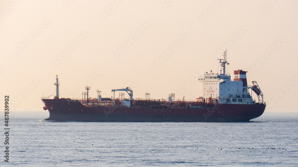 Floating tanker in Liverpool, United Kingdom