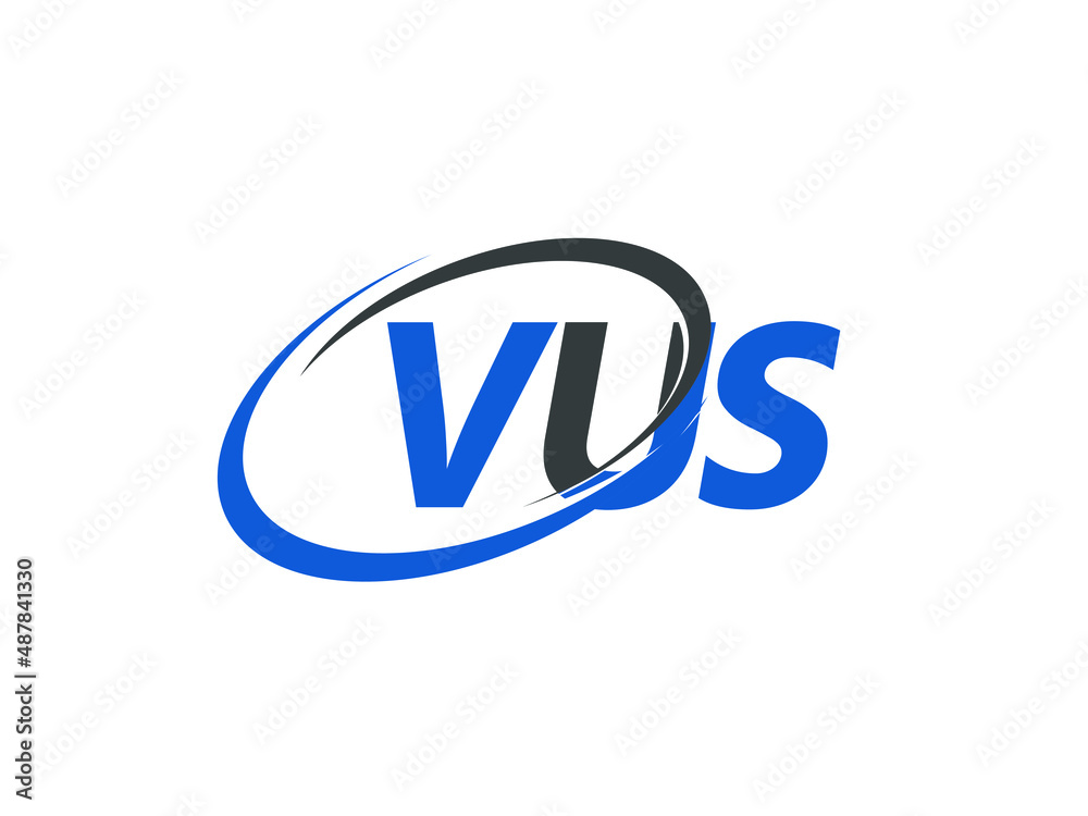 VUS letter creative modern elegant swoosh logo design VUS letter creative modern elegant swoosh logo design