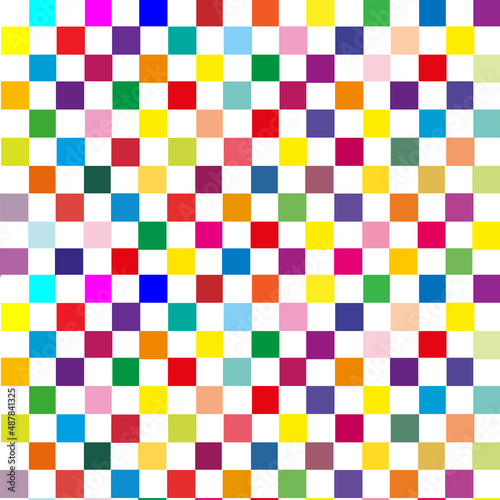 Fondo con cuadrados de colores variados.