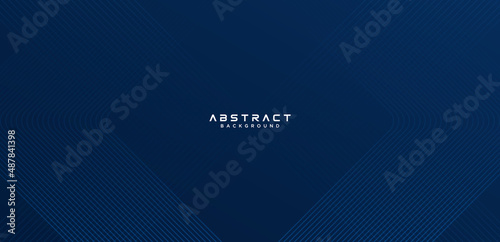 Abstract dark blue background with line stripes. Modern simple geometric line stripes design. Minimal style gradient lines graphic element. Suit for cover, poster, website, brochure, banner, flyer