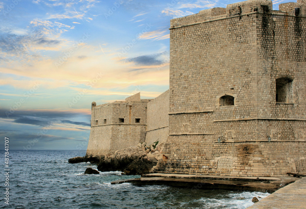 the famous walls of Dubrovnik, Croatia