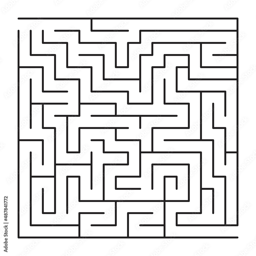 vector abstract labyrinth graphic of square shape