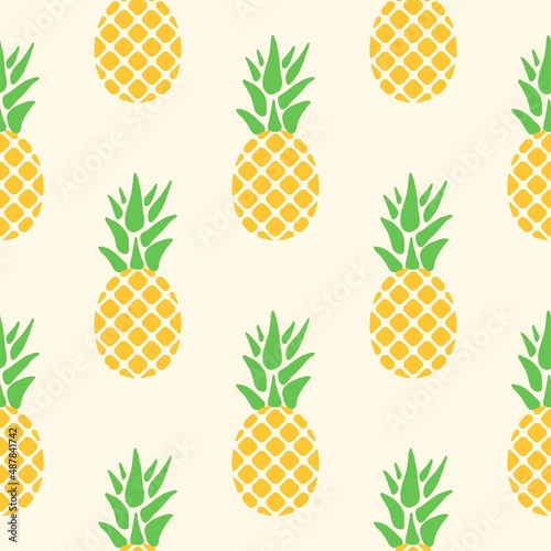 vector seamless pineapple pattern