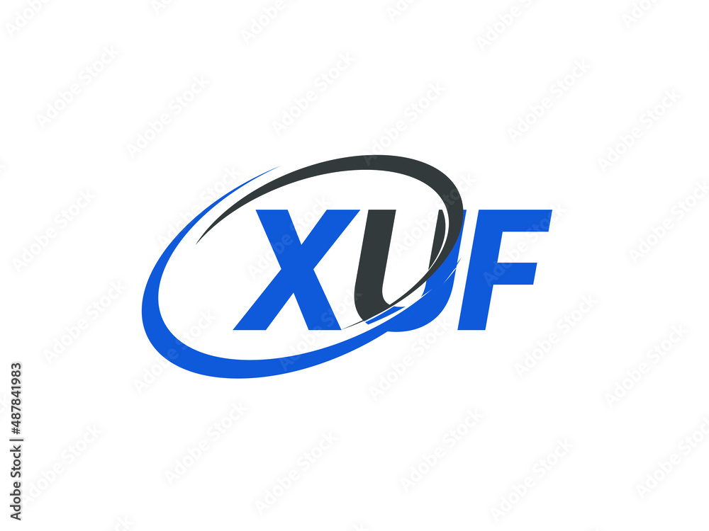 XUF letter creative modern elegant swoosh logo design XUF letter creative modern elegant swoosh logo design