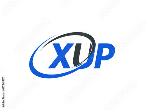 XUP letter creative modern elegant swoosh logo design photo