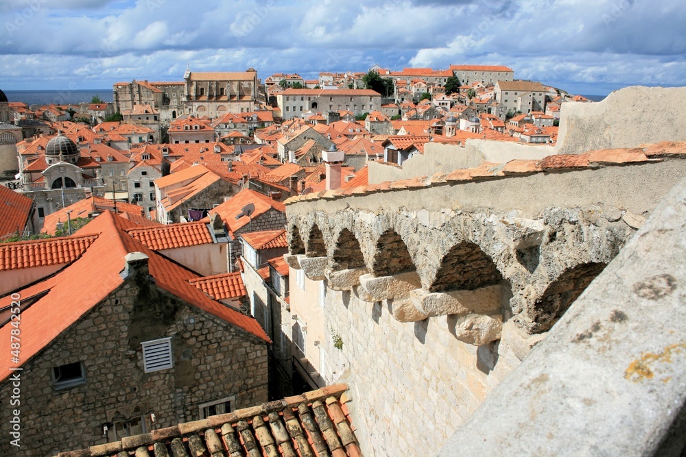 Rooftops in the old town Dubrovnik, Croatia
