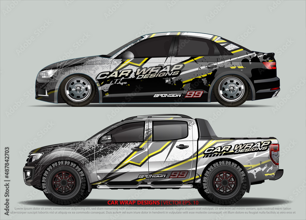car graphic background vector. abstract lines vector with modern camouflage design concept  for truck and vehicles graphics vinyl wrap 