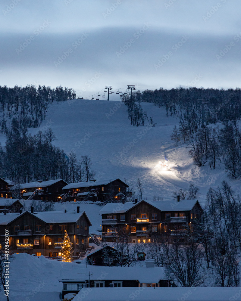 Fototapeta premium Ramundberget ski resort in Härjedalen, Jämtland Sweden