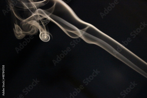 smoke on black background