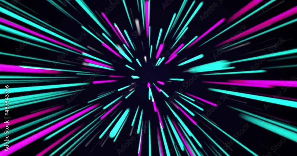 Abstract neon light lines motion zoom time warp tunnel line motion background Abstract neon light lines motion zoom time warp tunnel line motion background