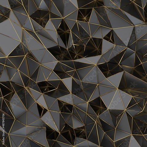 Abstract black wave paper c...