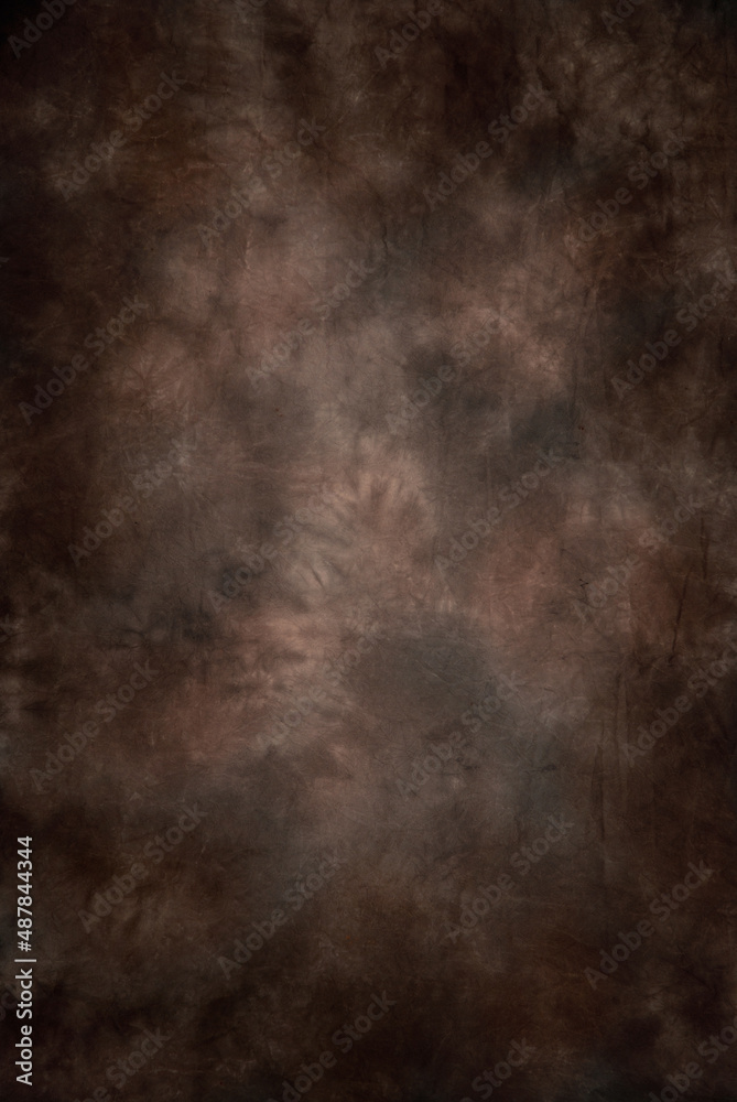 Photography studio portrait or product background, real painted canvas muslin cloth; Classic shades of brown and warm colors
