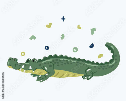 Vector illustration of crocodile mascot