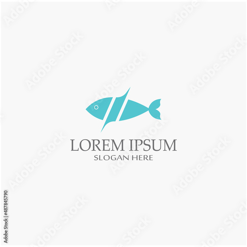 Fish logo, fish oil and seafood restaurant icon. With the concept of icon vector design illustration template Free Download Fish logo, fish oil and seafood restaurant icon. With the concept of icon vector design illustration template - GFXLoad