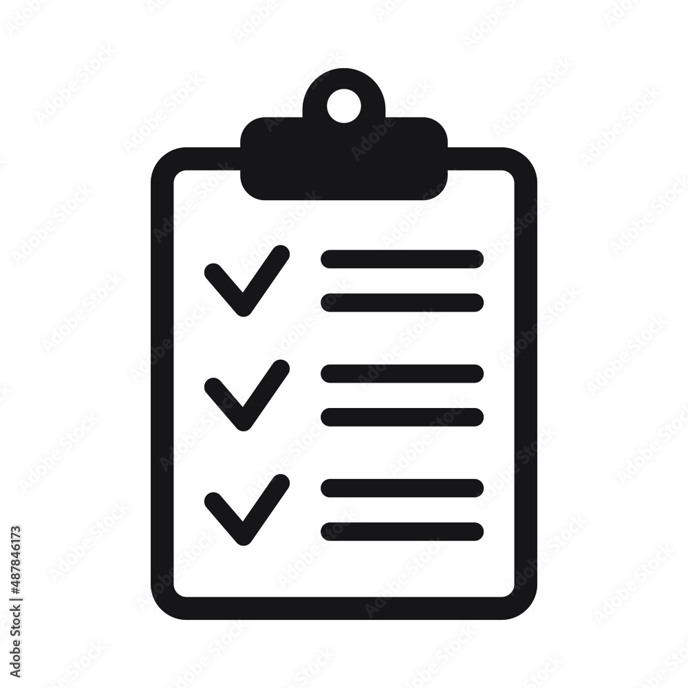 Clipboard vector icon. Task checklist icon. Task completed. Signed icon of an approved document. Project completed. Clipboard vector icon. Task checklist icon. Task completed. Signed icon of an approved document. Project completed.