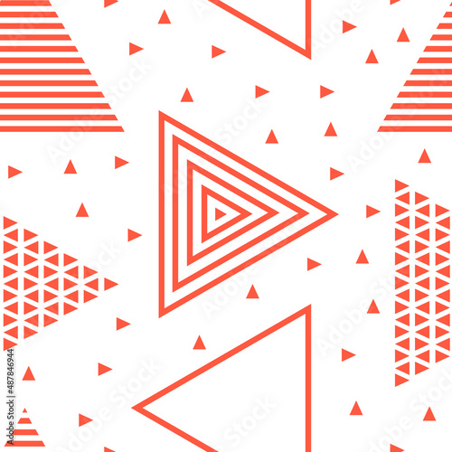 orange different types triangles pattern
