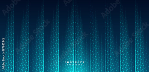 Abstract technology lines background with blue glowing dots. Hi-tech digital technology innovation concept. Modern texture creative design. Suit for poster, cover, banner, flyer, website