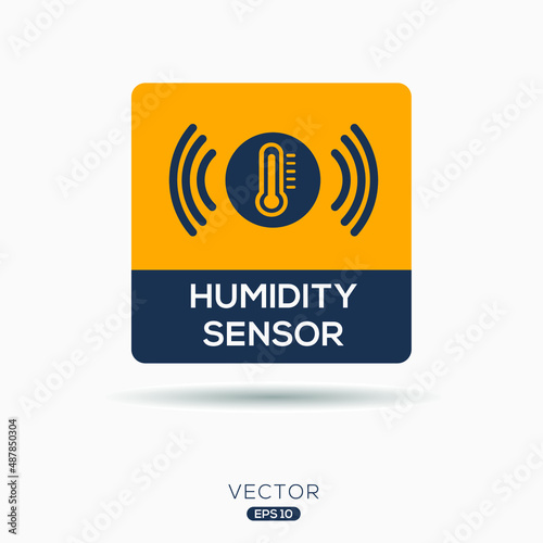 Creative (Humidity sensor) Icon ,Vector sign.