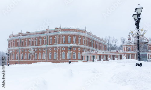 view of the royal palace on a winter day