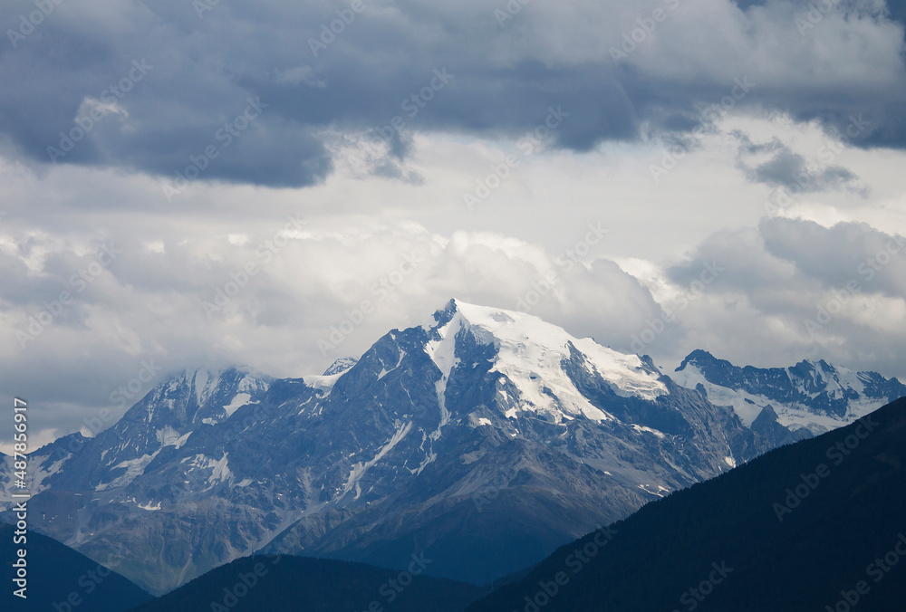 mountains and clouds