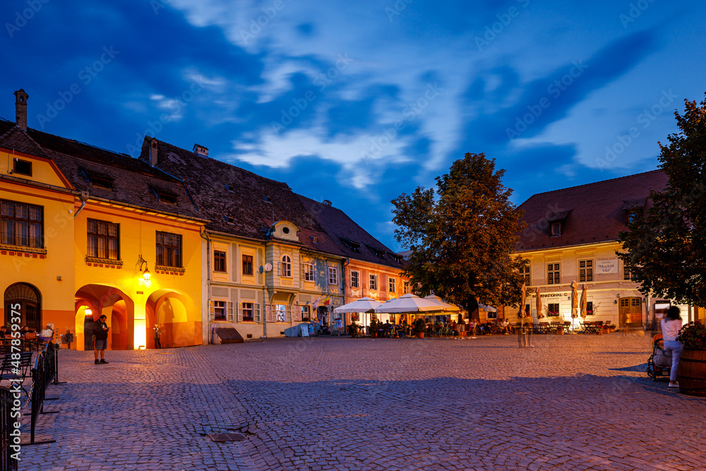 The historic city of Sighisoara in Transilvania Romania	
