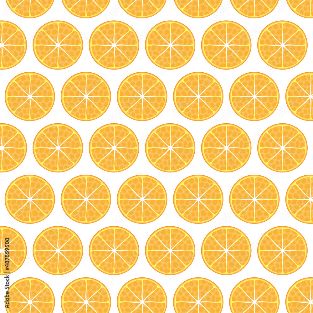 Realistic orange pattern on white background Realistic orange pattern on white background