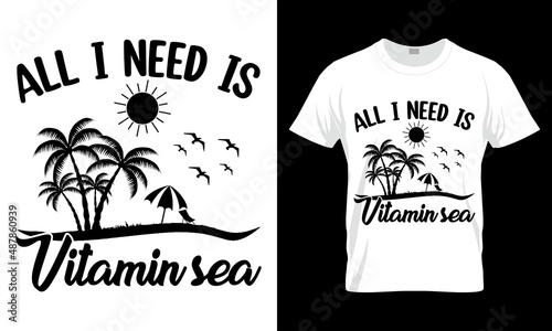 Summer svg t-shirt design template photo